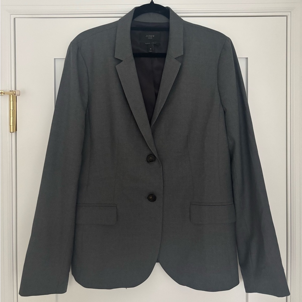 J. Crew Women’s Gray Two-Button Blazer, 16